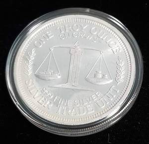 1 TROY OZ. .999 FINE SILVER 1984 MORGAN DOLLAR DESIGN IN AIRTITE