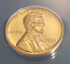 1961 PROOF LINCOLN MEMORIAL CENT PF67 RED ANACS