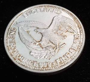 1 TROY OZ. .999 FINE SILVER ENGELHARD THE AMERICAN PROSPECTOR