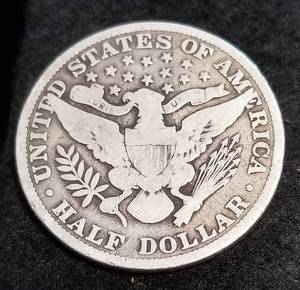 1909 BARBER SILVER HALF DOLLAR