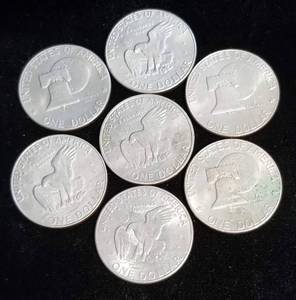 GROUP OF 7 EISENHOWER DOLLARS