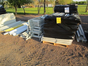 lot 4 image: Double Sided, Lighted Retail Racking wEnd Caps