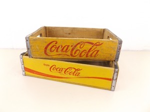 lot 21 image: 2 Vintage Coca-Cola Wood Coke Crates