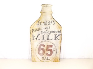 lot 23 image: Large Scnaffs Milk Metal Sign