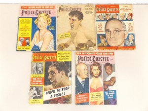lot 42 image: 5 Vintage Police Gazette Magazines