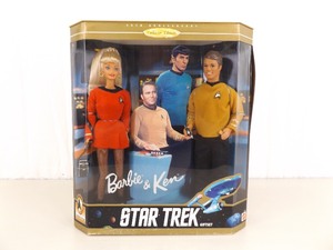 lot 87 image: New in Box Special Edition Star Trek Barbie and Ken
