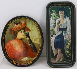 (2) Vintage Serving Trays