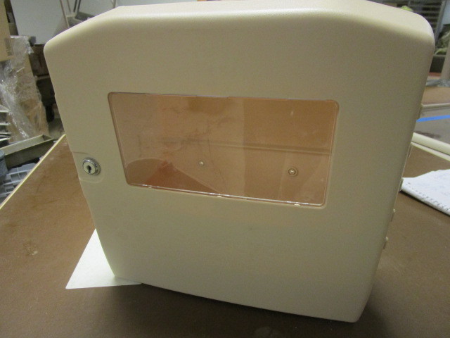lot 260 image: STERICYCLE, LOCKING, 3 GALLON SHARPS CONTAINER ENCLOSURE CABINETS