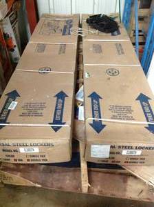 2 CASES OF EDSAL Citadel 36 in. W x 18 in. D x 72 in. H Steel Double Tier Lockers in TanGray