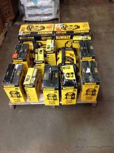 PALLET OF DEWALT CAR CHARGERS DIFFERENT SIZES AND CONDITIONS