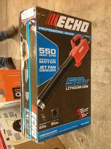 ECHO 145 MPH 550 CFM Variable-Speed Turbo 58-Volt Brushless Lithium-Ion Cordless Blower 2.0 Ah Battery and Charger Included