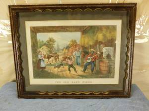 lot 120 image: Framed & Matted Currier and Ives