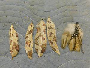 lot 176 image: Hippy Feather Earings