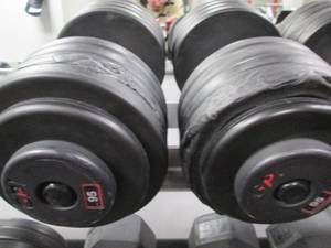 lot 32 image: (2) Free Weights (95#s)...