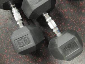lot 43 image: (2) Free Weights (50#s)...