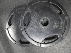 lot 64 image: (2) 25# Weights...