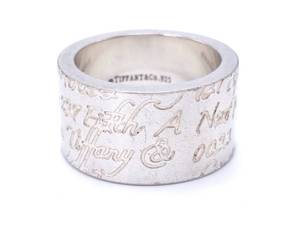 lot 39 image: Tiffany & Co Cursive Notes Estate Ring in Sterling Silver $275