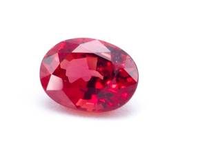 lot 10D image: .51 Vivid Red Natural Burmese Ruby Oval Cut