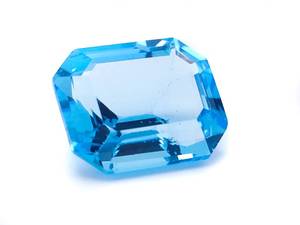 lot 25F image: 3.88 Carat Blue Topaz Gemstone Octagon Cut