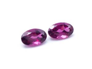 lot 35C image: (2) .67 Carat Rhodolite Garnets Oval Cut
