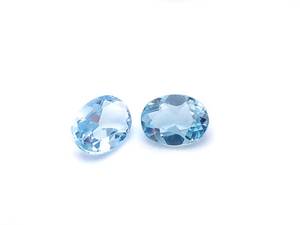 lot 45A image: (2) .41 Swiss Blue Topaz Gemstones Oval Cut