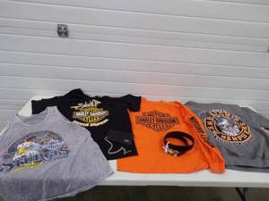 Harley Davidson T Shirts, Belt, Wallet and Rally Sweatshirt