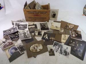 Vintage Photographs and Western Ammunition Crate