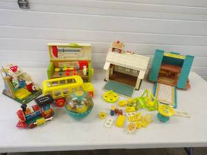 Large Vintage Fisher Price Toy Lot