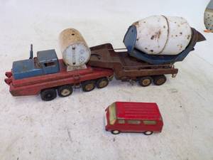 Pair of Vintage Tin Trucks