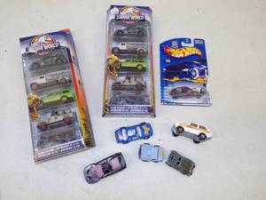 2 Jurassic Hot Wheels in Boxes with Misc. Cars