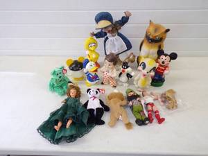 Large group of vintage figurines and dolls