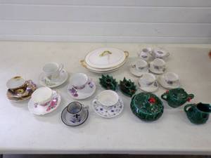 Tea Cups, and Fenton Christmas Dishes