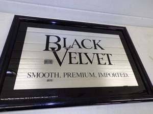 Black Velvet Framed Mirror