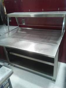 lot 188 image: Duke serving table w shelf & Drop down ledge.