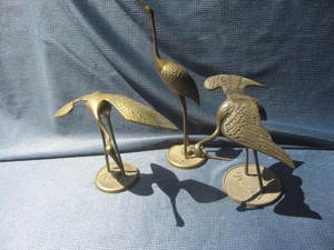 lot 197 image: Brass Cranes