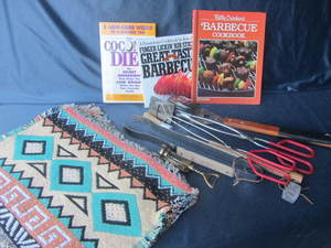 lot 242 image: BBQ Tools, Books, Placemats