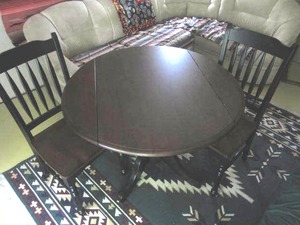 lot 176 image: Dropleaf Table, Two Chairs