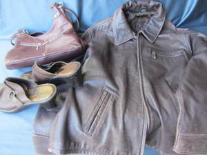 lot 174 image: Jacket, Born Wedges, Stone Leather Purse