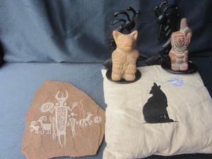 lot 48 image: Cave Paintings, Kachina Sconces