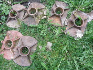 lot 63 image: Bases for dock posts