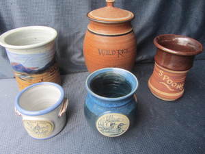 lot 81 image: Labeled Pottery