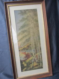 lot 88 image: Vintage Birch Trees Print
