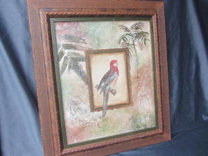 lot 93 image: Bahama Chatter Parrot Print