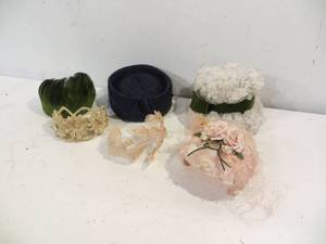 Collection of VINTAGE Hats & Headpieces