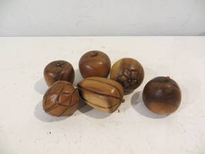 Collection of VINTAGE Wooden Fruit