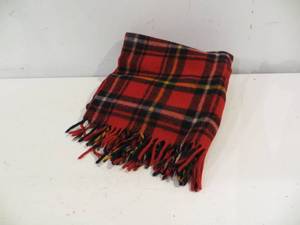 VINTAGE Plaid Wool Lap Blanket