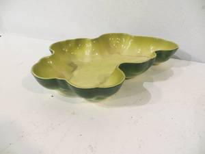 VINTAGE California Pottery Green Cloud Bowl