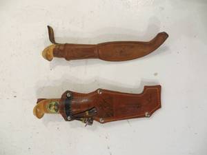 2 Knives with Leather Sheaths