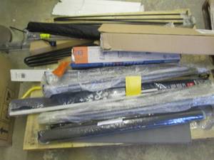lot 1 image: Misc Lot Curtain Rods, Pet Resista...