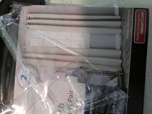 lot 5 image: Pair of 84 inch Black Out Curtains ...